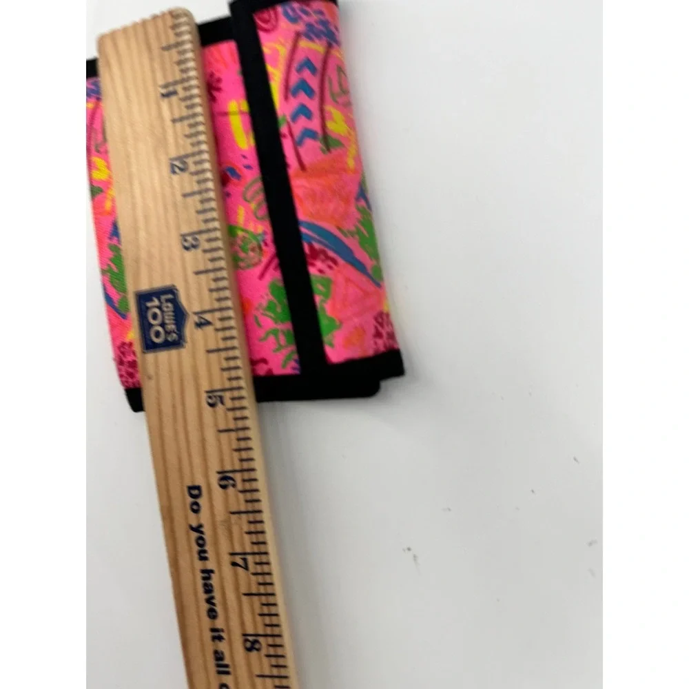 VTG 1980s 90s Neon Abstract Design Hook‎ And Loop Wallet Multicolor Retro Surf